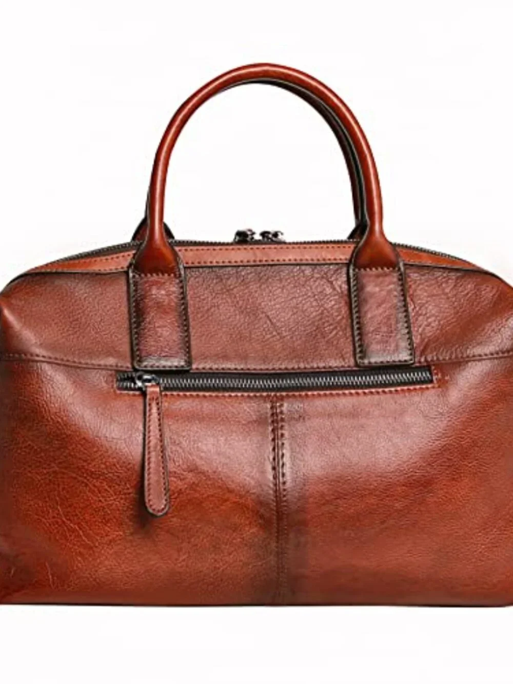 Vintage Leather Satchel Bag Large Capacity Doctor Tote Shoulder Crossbody Purse